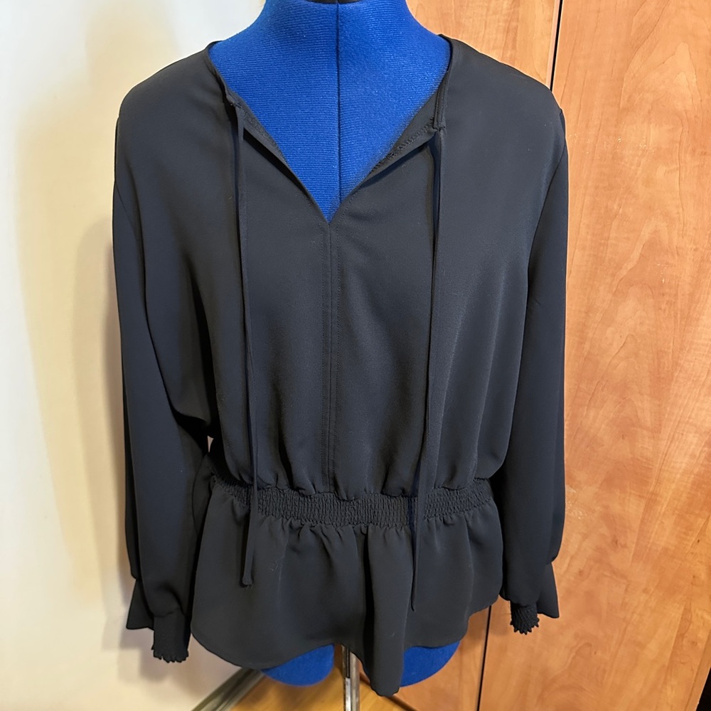 New Alfani Women's Smocked Peplum Top
